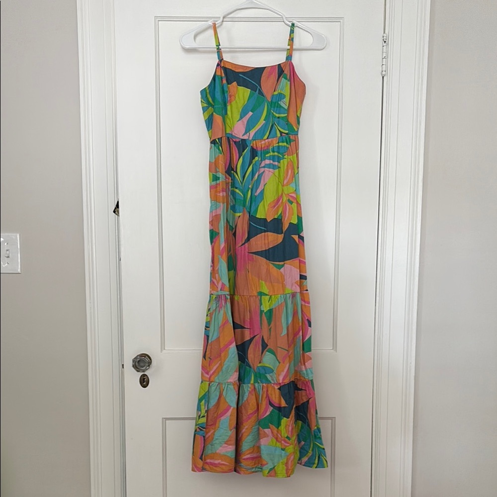 Sincerely Jules Tropical Leaf Maxi Dress